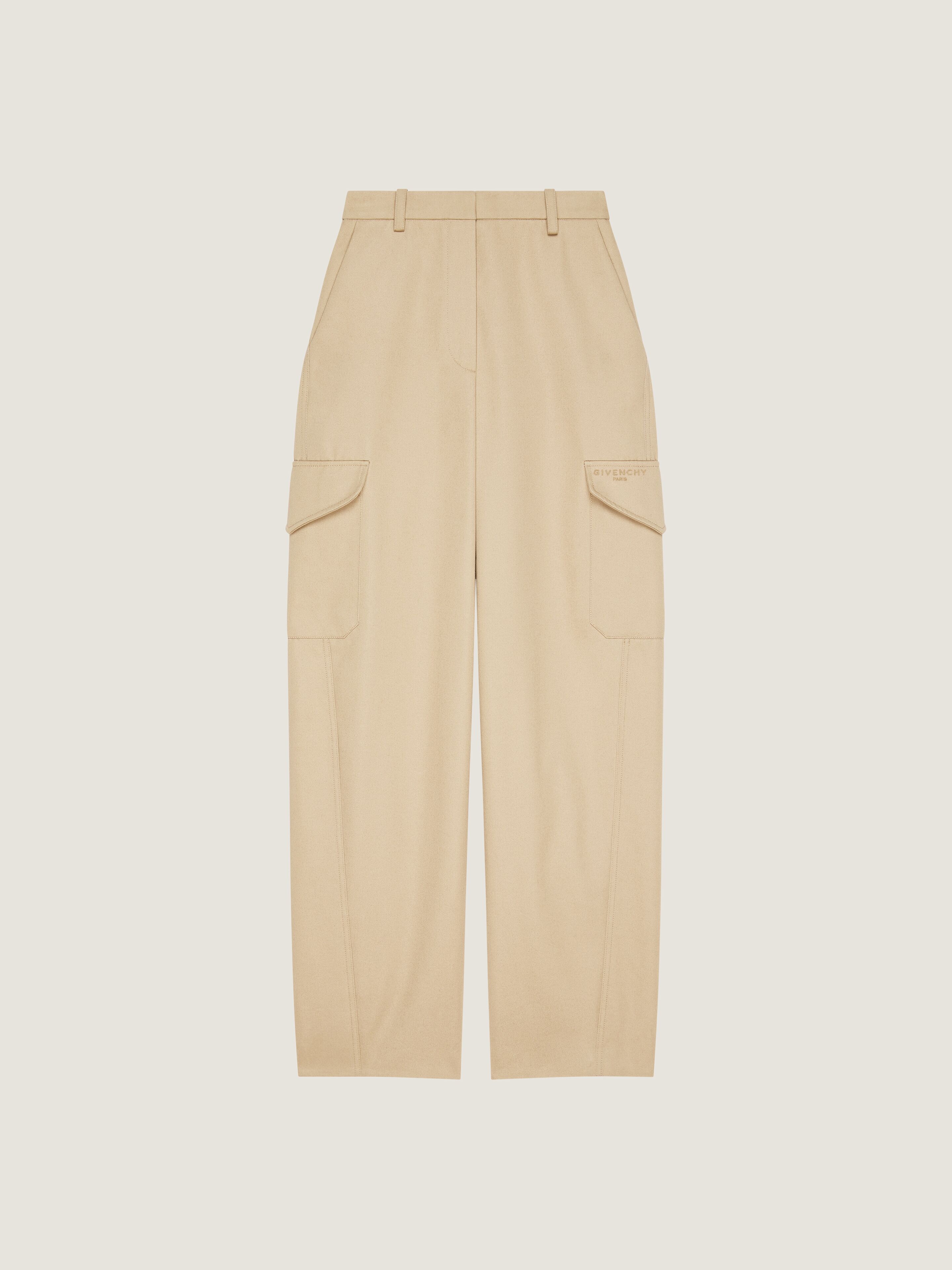 Cocoon utility pants in cotton and wool